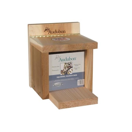 Audubon Audubon 8914822 Wild Bird 3 Cedar Squirrel Feeder Critter Feeder - 2 Ports; Brown 8914822